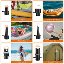 Load image into Gallery viewer, Air Pump, AGPtEK Electric Air Pump Digital 16PSI 12V Rechargeable SUP Electric Air Pump Compressor with Quick Air Inflator / Deflator, Portable Electric High Pressure Air Pump for Air Mattresses, Tents and Inflatable Boats
