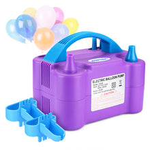 Load image into Gallery viewer, AGPTEK Electric Air Balloon Pump, 110V 600W Portable Dual Nozzle Inflator/Blower for Party Decoration