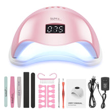 Load image into Gallery viewer, Pink LED Nail Lamp 48W UV LED Gel Nail Lamp with 4 Timers 10s/30s/60s/99s Auto Sensor