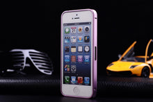 Load image into Gallery viewer, Ultra-thin 0.7mm Aluminum Metal Bumper Case Bezel Frame Pink for iPhone 5S 5G 5 No Screw Needed