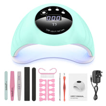 Load image into Gallery viewer, Green LED Nail Lamp 48W UV LED Gel Nail Lamp with 4 Timers 10s/30s/60s/99s Auto Sensor
