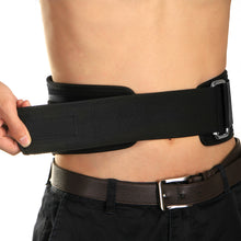 Load image into Gallery viewer, Weight Lifting Belt, Oodoland Unisex Nylon Pressure Weightlifting Belt with Velcro, Gym Fitness Back Support Belt for Men & Women, Squats, Lunges Deadlift, Thrusters & More Workouts ¨C Black