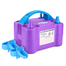 Load image into Gallery viewer, AGPTEK Electric Air Balloon Pump, 110V 600W Portable Dual Nozzle Inflator/Blower for Party Decoration
