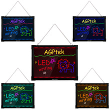 Load image into Gallery viewer, AGPtek 24"×16" LED Message Board Illuminated Erasable with Remote Control