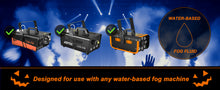 Load image into Gallery viewer, Bog FOG, High Density Fog Juice, Extreme High Density Fog Fluid Long 1 Hour Hang Time  for Halloween and Home Haunters, Theatrical Effects 1 Gallon