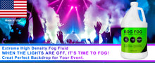 Load image into Gallery viewer, Bog FOG, High Density Fog Juice, Extreme High Density Fog Fluid Long 1 Hour Hang Time  for Halloween and Home Haunters, Theatrical Effects 1 Gallon