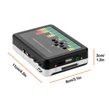 Load image into Gallery viewer, Portable Cassette Audio Music Player Tape-To-MP3 Converter Cassette Recorder