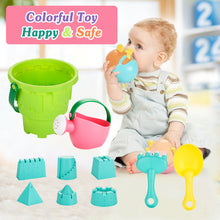 Load image into Gallery viewer, 10pcs/set Kids Beach Toys Set Sand Shovels Mini Castle Shower Bucket Rake Mold