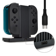 Load image into Gallery viewer, Agptek 4-in-1 Nintendo Switch Joy-Cons Charging Station, Professional Charging Dock and Store Stand with LED indicator, Charge Up to 4 Joy-Cons, 1.2M TYPE-C USB Cable included, Gray