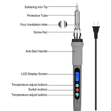 Load image into Gallery viewer, Soldering Iron, IMAGE Digital-Controlled Thermostatic Soldering Iron with LCD Screen Display