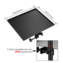 Load image into Gallery viewer, 7.9*8.6in Microphone Stand Tray Clamp-on Rack Shelf Holder for Music Sheet