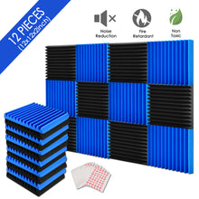 Load image into Gallery viewer, 12Packs Sound Proof Padding Acoustic Foam Panels for Studio Kid’s Room Office Podcast Recording
