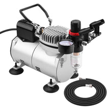 Load image into Gallery viewer, Airbrush Compressor Kit with 6FT Air Hose and Airbrush Holder