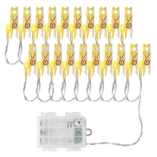 Load image into Gallery viewer, String Lights, IMAGE 7ft 20 Photo Clips LED String Lights, Fairy Twinkle Lights Battery Operated for Hanging Photos, Cards, Artwork, Ideal for Christmas, Wedding, Birthday and Parties