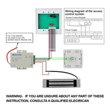 Load image into Gallery viewer, RFID Door Access Control System Kit 350LB Electric Magnetic Lock + Power Supply + Entry Keypad + 10 Key Fobs
