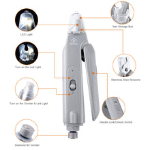 Load image into Gallery viewer, Dog Cat Nail Clipper Grinder with LED Light Electric Pet Grooming Tool