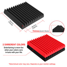 Load image into Gallery viewer, AGPtEK 12 Packs Soundproof Foams 12*12 *2 In Acoustic Foam Panels Ideal for Recording Studio TV Room Kid’s Room Office and Podcast Recording with Adhesive Tabs