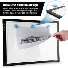 Load image into Gallery viewer, A3 Light Pad, IMAGE A3 LED Tracing Pad Ultra-Thin Drawing Pad Adjustable Brightness, USB Powered with Physical Buttons, A3 LED Light Pad for Diamond Painting, Sketching, Animation, Stenciling and X-ray Viewing