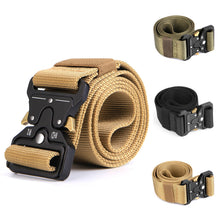 Load image into Gallery viewer, Men's Tactical Belt, Odoland 1.7"/4.3cm Adjustable Heavy Duty Nylon Webbing Army Solider, Quick Release Military Belt Utility Riggers Belt for Police, Security, Law Enforcement & Outdoor ( Length: 49") - 3 Colors