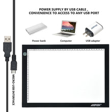 Load image into Gallery viewer, A4 LED Artcraft Tracing Light Pad Light Box Tatoo Pad Aniamtion Sketching Designing Stencilling