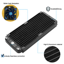 Load image into Gallery viewer, 12 Pipe Aluminum Heat Exchanger Radiator for PC CPU CO2 Laser Water Cool System Computer R240
