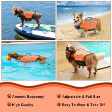 Load image into Gallery viewer, L Size Dog Life Jacket Reflective Safety Vest with Adjustable Buckles & Durable Rescue Handle Swimming Surfing Boating