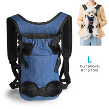 Load image into Gallery viewer, Ownpets Legs Out Front Dog Carrier, Hands-Free Adjustable Pet Carrying Backpack, Ideal for Small & Medium Cat, Dog Puppy Doggie(L)