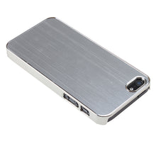 Load image into Gallery viewer, Silver Luxury Brushed Metal Aluminum Chrome Hard Case For iPhone 5