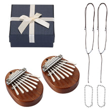 Load image into Gallery viewer, 2Pcs Acrylic Kalimba Mahogany Finger Thumb Piano 8 Keys Gifts for Kids Adults