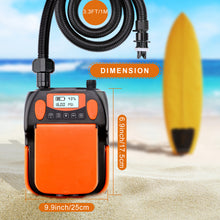 Load image into Gallery viewer, Air Pump, AGPtEK Electric Air Pump Digital 16PSI 12V Rechargeable SUP Electric Air Pump Compressor with Quick Air Inflator / Deflator, Portable Electric High Pressure Air Pump for Air Mattresses, Tents and Inflatable Boats