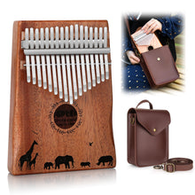 Load image into Gallery viewer, Kalimba 17 Keys Thumb Piano with Tuning Hammer and bag for Beginners Professionals