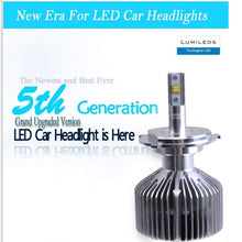 Load image into Gallery viewer, AGPtek 23000LM 6000k Philips Chip LED car Headlight Set 25W Bulbs H4