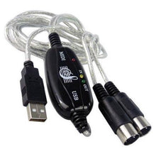 Load image into Gallery viewer, AGPtek USB To MIDI Keyboard Interface Converter Cable Adapter Support Windows Win XP Win Vista Mac OS