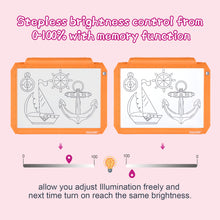 Load image into Gallery viewer, Orange A4 Led Tracing Light Pad Box Dimmable Brightness Drawing Sketching Animation