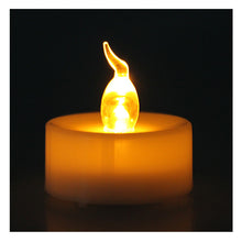 Load image into Gallery viewer, Lot 24 pcs Battery Operated LED Amber Yellow Tea Light Candle with Timer