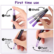 Load image into Gallery viewer, AGPtEK 12 Colors Double Line Outline Pens Metallic Self-Outline Pen Markers for Greeting Cards Craft Projects Scrapbooks
