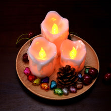 Load image into Gallery viewer, AGPTEK LED Flameless Candles Battery Operated 3 PCS/set Premium Wax Dripped Candles for Wedding/Party Decorations - Amber Yellow
