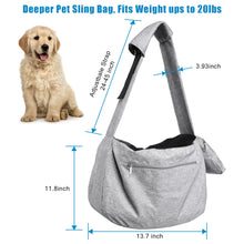 Load image into Gallery viewer, Ex-larger Pet Sling Carrier Hands-Free Dog Cat Bag Adjustable Strap Hiking Travel