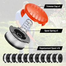 Load image into Gallery viewer, Replacement Spool AGPtEK Line String Trimmer Replacement Spools Compatible with Black and Decker AF-100 Weed Eater Spool 10 Packs