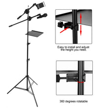 Load image into Gallery viewer, 7.9*8.6in Microphone Stand Tray Clamp-on Rack Shelf Holder for Music Sheet
