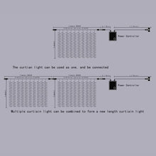 Load image into Gallery viewer, AGPtek 9Mx3M Linkable Fairy Curtain Lights Strings Connectable Lights 8 Lighting Modes