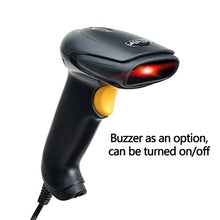 Load image into Gallery viewer, AGPtek Automatic Sensing and Scan Handheld Barcode Scanner, with Optical Laser, Long Range, Standing Bracket, for Windows, Mac, and Linux
