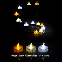 Load image into Gallery viewer, AGPtek® 100 Battery Operated LED Amber Flameless Flickering Flashing Tea Light Candle