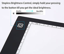 Load image into Gallery viewer, AGPtek 17"(A4 Size) Tracing Light Box LED Artcraft Tracing Light Pad Light Box Stepless brightness control with memory function For Artists, Drawing, Sketching, Animation - White