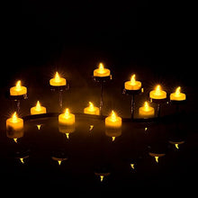Load image into Gallery viewer, AGPtek® 100 Battery Operated LED Amber Flameless Flickering Flashing Tea Light Candle