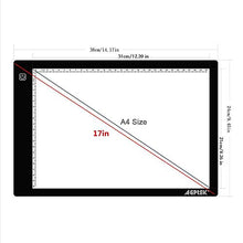 Load image into Gallery viewer, AGPtek HL0163-1-1 17-Inch LED Artcraft Tracing Light Pad Light Box For Artists,Drawing, Sketching, Animation, White