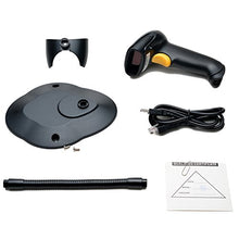 Load image into Gallery viewer, USB Automatic Barcode Scanner, AGPtek Handheld Laser Bar-code Reader + Hands Free Automatic Scanning Barcode with Adjustable Stand Holder (Black)