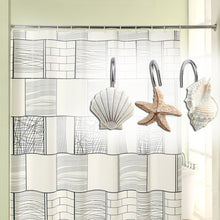 Load image into Gallery viewer, AGPTEK 12 PCS DECORATIVE Seashell Shower Curtain Hooks Bathroom Beach Shell Decor