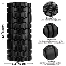 Load image into Gallery viewer, 3-In-1 Yoga Ball Muscle Massage Trigger Point Foam Roller Kit Fitness Exercise
