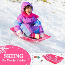 Load image into Gallery viewer, Winter durable Plastic snow Sled in boat shape Snow Sledge for child and adult Outdoor Pulling Snow board Snow Seats 65*36*10.8CM/25.6*14.2*4.3 inch pink color